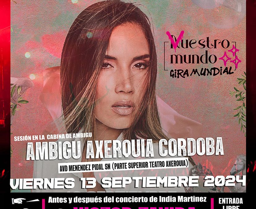 VICTOR TAVIRA sesión en cabina.   Antes y después del evento India Martínez